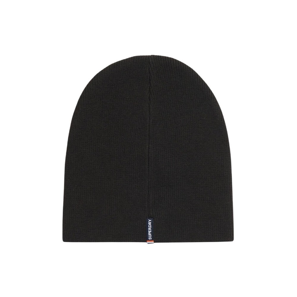 SUPERDRY D3 SDNA ESSENTIAL LOGO KNITTED BEANIE ΣΚΟΥΦΟΣ ΑΝΔΡΙΚΟΣ BLACK