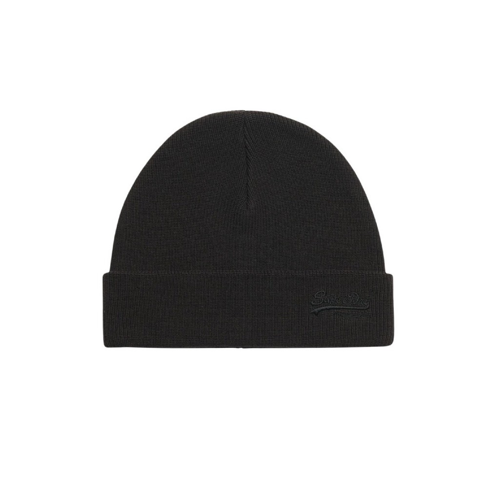 SUPERDRY D3 SDNA ESSENTIAL LOGO KNITTED BEANIE ΣΚΟΥΦΟΣ ΑΝΔΡΙΚΟΣ BLACK