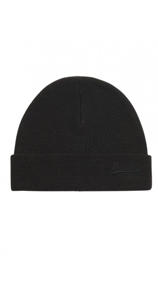 SUPERDRY D3 SDNA ESSENTIAL LOGO KNITTED BEANIE ΣΚΟΥΦΟΣ ΑΝΔΡΙΚΟΣ BLACK