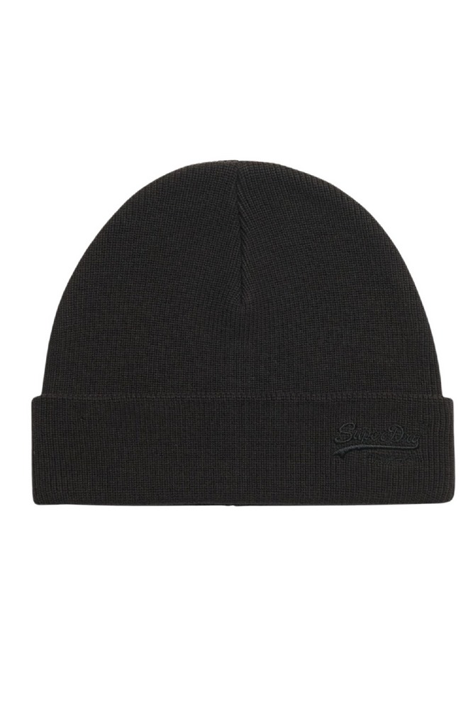 SUPERDRY D3 SDNA ESSENTIAL LOGO KNITTED BEANIE ΣΚΟΥΦΟΣ ΑΝΔΡΙΚΟΣ BLACK