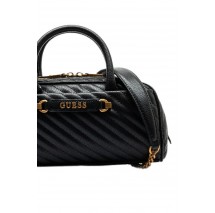 GUESS SELA BOX SATCHEL ΤΣΑΝΤΑ ΓΥΝΑΙΚΕΙΑ BLACK