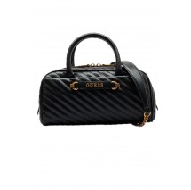 GUESS SELA BOX SATCHEL ΤΣΑΝΤΑ ΓΥΝΑΙΚΕΙΑ BLACK