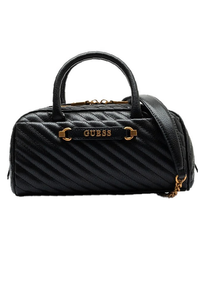 GUESS SELA BOX SATCHEL ΤΣΑΝΤΑ ΓΥΝΑΙΚΕΙΑ BLACK