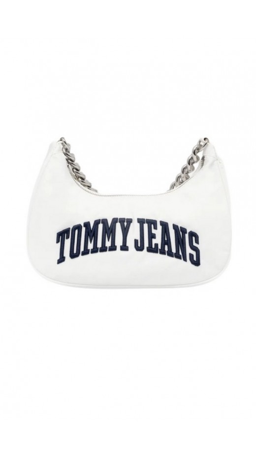 TOMMY JEANS ICONIC SHOULDER BAG CHAIN ΤΣΑΝΤΑ ΓΥΝΑΙΚΕΙΑ WHITE