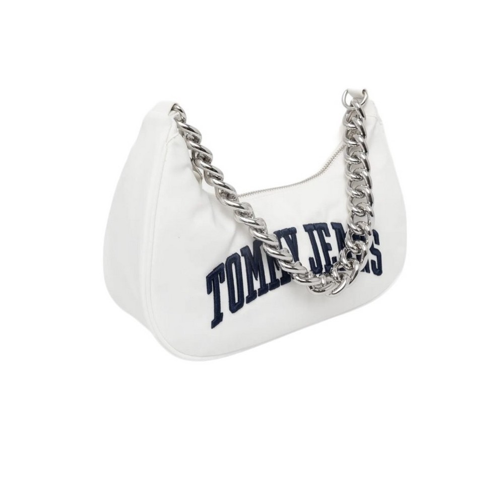 TOMMY JEANS ICONIC SHOULDER BAG CHAIN ΤΣΑΝΤΑ ΓΥΝΑΙΚΕΙΑ WHITE