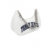 TOMMY JEANS ICONIC SHOULDER BAG CHAIN ΤΣΑΝΤΑ ΓΥΝΑΙΚΕΙΑ WHITE