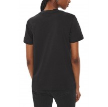 CALVIN KLEIN JEANS SATIN APPLIQUE REGULAR T-SHIRT ΜΠΛΟΥΖΑ ΓΥΝΑΙΚΕΙΑ BLACK