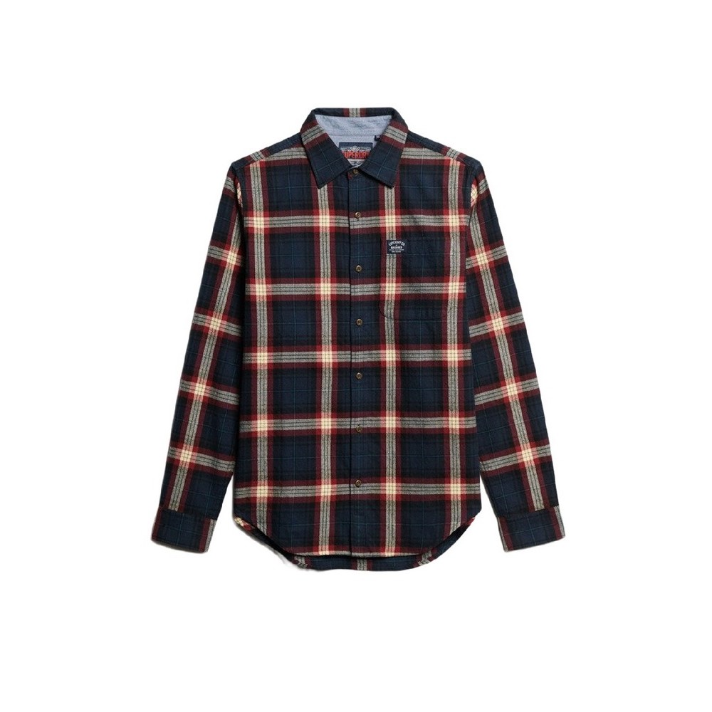 D2 OVIN L/S COTTON LUMBERJACK SHIRT ΠΟΥΚΑΜΙΣΟ ΑΝΔΡΙΚΟ NAVY