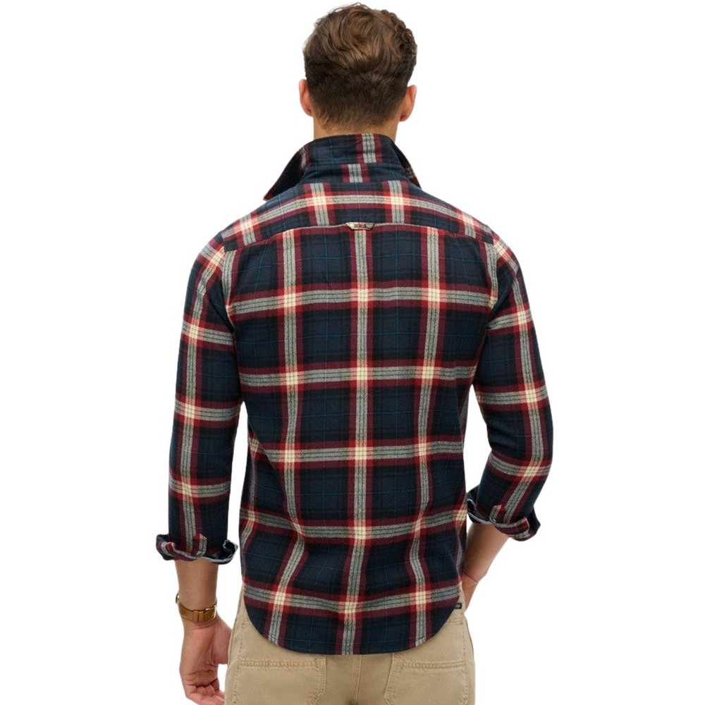 D2 OVIN L/S COTTON LUMBERJACK SHIRT ΠΟΥΚΑΜΙΣΟ ΑΝΔΡΙΚΟ NAVY