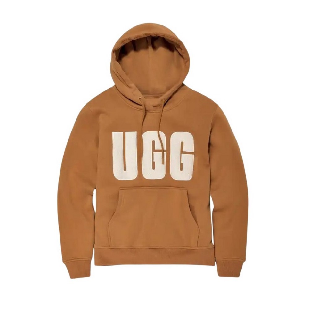 UGG REY UGGFLUFF LOGO HOODIE ΜΠΛΟΥΖΑ ΦΟΥΤΕΡ ΓΥΝΑΙΚΕΙΑ CAMEL