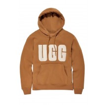 UGG REY UGGFLUFF LOGO HOODIE ΜΠΛΟΥΖΑ ΦΟΥΤΕΡ ΓΥΝΑΙΚΕΙΑ CAMEL