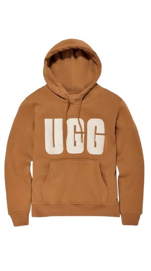 UGG REY UGGFLUFF LOGO HOODIE ΜΠΛΟΥΖΑ ΦΟΥΤΕΡ ΓΥΝΑΙΚΕΙΑ CAMEL