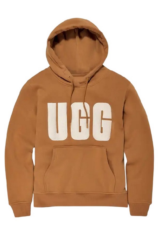 UGG REY UGGFLUFF LOGO HOODIE ΜΠΛΟΥΖΑ ΦΟΥΤΕΡ ΓΥΝΑΙΚΕΙΑ CAMEL