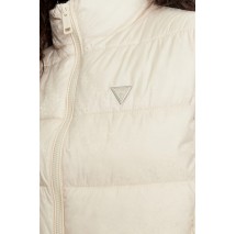 GUESS NEW 4G LOGO PADDED VEST ΓΙΛΕΚΟ ΜΠΟΥΦΑΝ ΓΥΝΑΙΚΕΙΟ IVORY