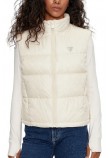 GUESS NEW 4G LOGO PADDED VEST ΓΙΛΕΚΟ ΜΠΟΥΦΑΝ ΓΥΝΑΙΚΕΙΟ IVORY