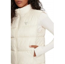 GUESS NEW 4G LOGO PADDED VEST ΓΙΛΕΚΟ ΜΠΟΥΦΑΝ ΓΥΝΑΙΚΕΙΟ IVORY