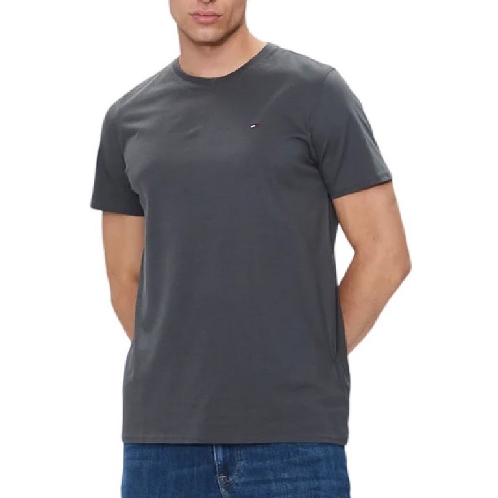 TOMMY JEANS XSLIM JERSEY TEE T-SHIRT ΜΠΛΟΥΖΑ ΑΝΔΡΙΚΗ WASHED BLACK