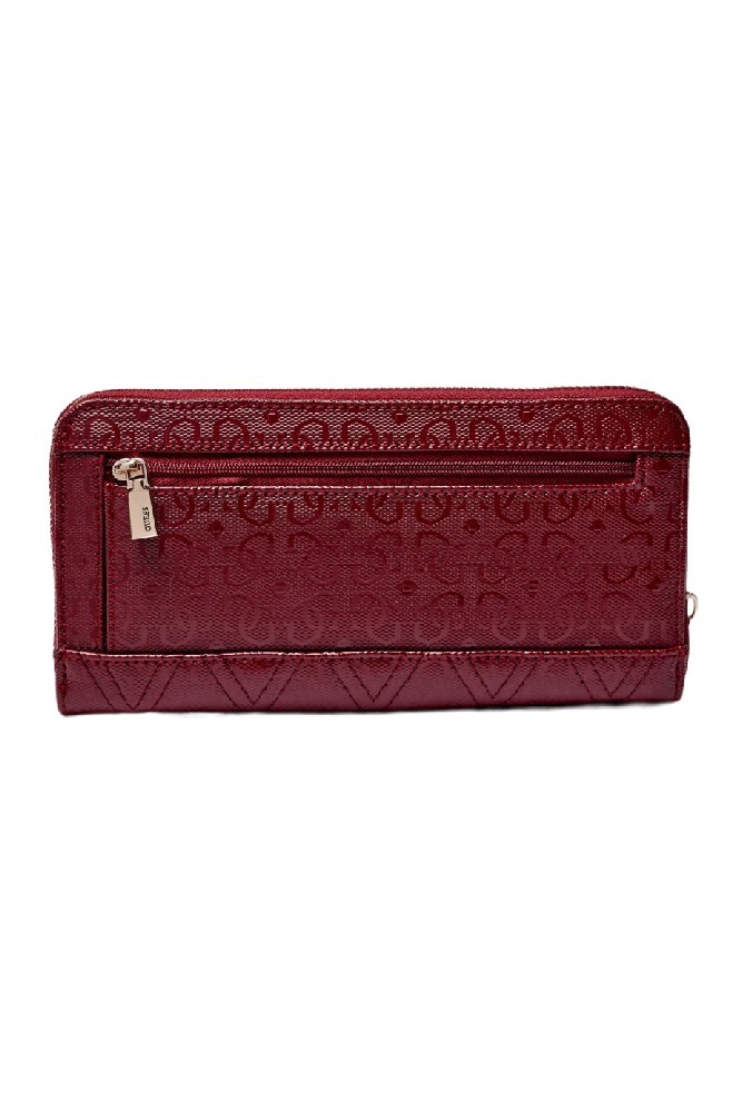 GUESS ADELARD SLG LARGE ZIP AROUND ΠΟΡΤΟΦΟΛΙ ΓΥΝΑΙΚΕΙΟ BURGUNDY