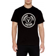 VERSACE JEANS COUTURE CHAIN VEMBL RUBB 77GAHT03CJ00T T-SHIRT ΜΠΛΟΥΖΑ ΑΝΔΡΙΚΗ BLACK