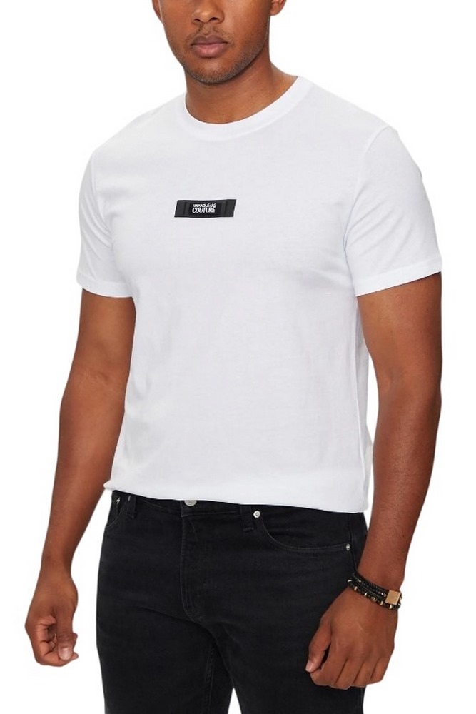 VERSACE JEANS COUTURE S PATCH LOGO77GAH6S3J0001 T-SHIRT ΜΠΛΟΥΖΑ ΑΝΔΡΙΚΗ WHITE