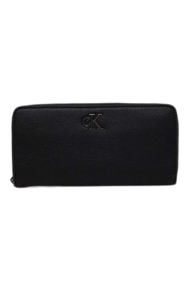 CALVIN KLEIN JEANS MINIMAL MONOGRAM ZIP AROUND ΠΟΡΤΟΦΟΛΙ ΓΥΝΑΙΚΕΙΟ BLACK