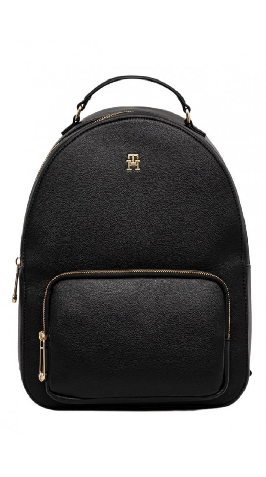 TOMMY HILFIGER SOFT LOGOTAPE BACKPACK ΤΣΑΝΤΑ ΓΥΝΑΙΚΕΙΑ BLACK