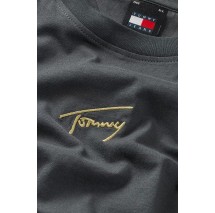 TOMMY JEANS REG GOLD SIGNATURE TEE T-SHIRT ΜΠΛΟΥΖΑ ΑΝΔΡΙΚΗ GREY