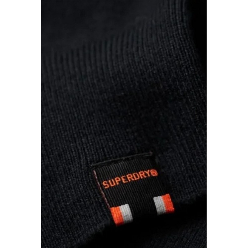 SUPERDRY D2 OVIN ESSENTIAL JUMPER ΜΠΛΟΥΖΑ ΠΛΕΚΤΗ ΑΝΔΡΙΚΗ BLACK