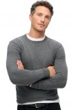 SUPERDRY D2 OVIN ESSENTIAL JUMPER ΜΠΛΟΥΖΑ ΠΛΕΚΤΗ ΑΝΔΡΙΚΗ GREY