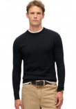 SUPERDRY D2 OVIN ESSENTIAL JUMPER ΜΠΛΟΥΖΑ ΠΛΕΚΤΗ ΑΝΔΡΙΚΗ BLACK