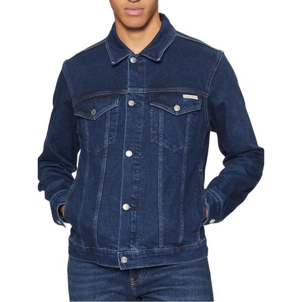 CALVIN KLEIN JEANS SLIM DENIM JACKET ΜΠΟΥΦΑΝ ΑΝΔΡΙΚΟ DENIM DARK