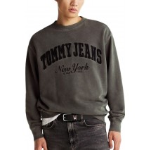 TOMMY JEANS RLX VINTAGE VARSITY CREW ΜΠΛΟΥΖΑ ΦΟΥΤΕΡ ΑΝΔΡΙΚΗ BLACK