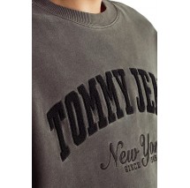 TOMMY JEANS RLX VINTAGE VARSITY CREW ΜΠΛΟΥΖΑ ΦΟΥΤΕΡ ΑΝΔΡΙΚΗ BLACK