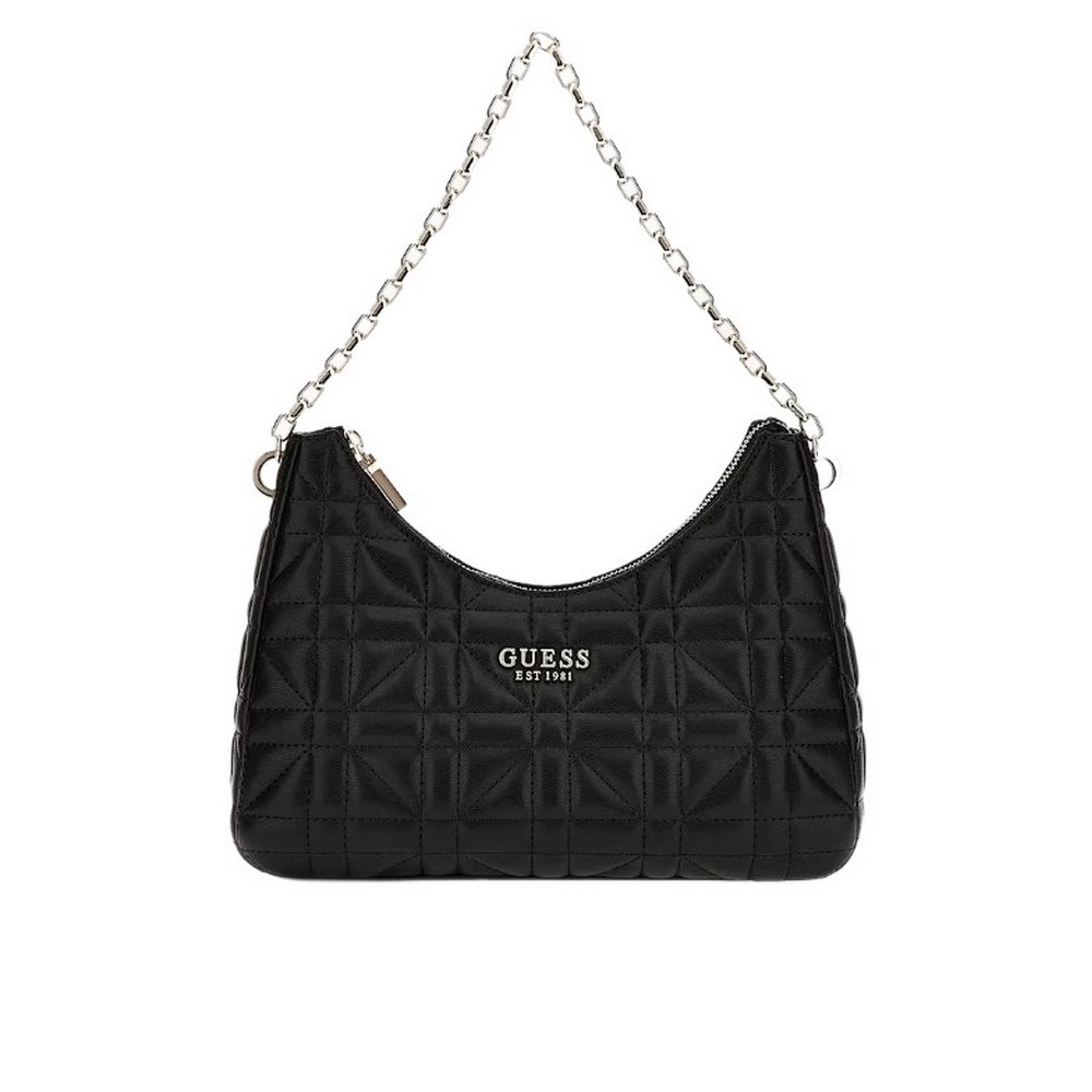 GUESS ASSIA TOP ZIP SHOULDER BAG ΤΣΑΝΤΑ ΓΥΝΑΙΚΕΙΑ BLACK