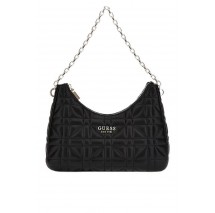 GUESS ASSIA TOP ZIP SHOULDER BAG ΤΣΑΝΤΑ ΓΥΝΑΙΚΕΙΑ BLACK