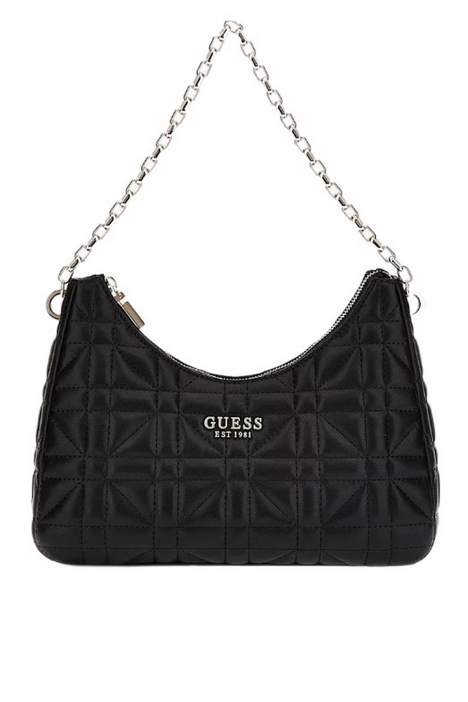 GUESS ASSIA TOP ZIP SHOULDER BAG ΤΣΑΝΤΑ ΓΥΝΑΙΚΕΙΑ BLACK