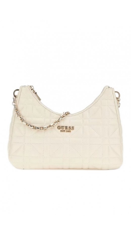 GUESS ASSIA TOP ZIP SHOULDER BAG ΤΣΑΝΤΑ ΓΥΝΑΙΚΕΙΑ STONE