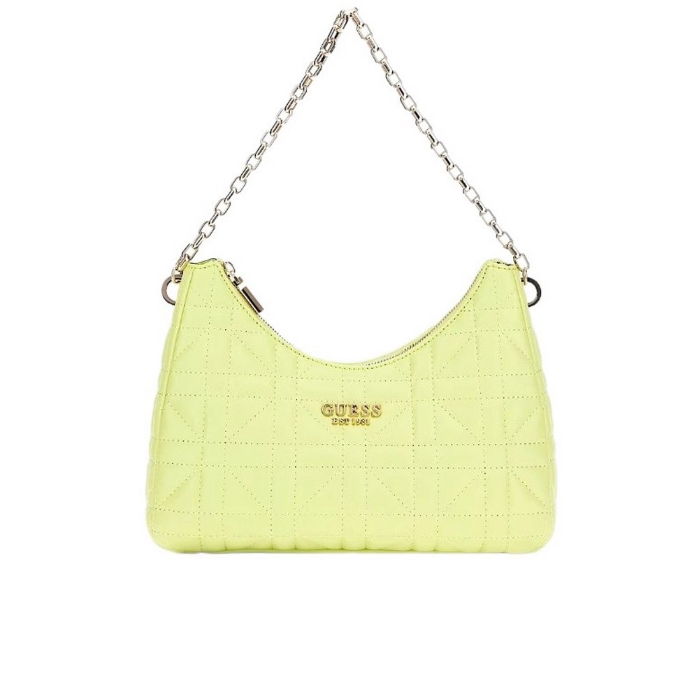 GUESS ASSIA TOP ZIP SHOULDER BAG ΤΣΑΝΤΑ ΓΥΝΑΙΚΕΙΑ LIME