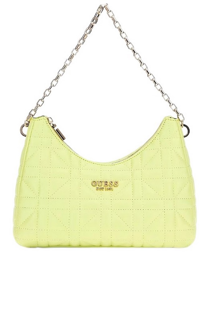 GUESS ASSIA TOP ZIP SHOULDER BAG ΤΣΑΝΤΑ ΓΥΝΑΙΚΕΙΑ LIME