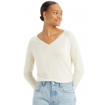 LEVIS PETAL VNECK SWEATER A85020000 ΜΠΛΟΥΖΑ ΓΥΝΑΙΚΕΙΑ OFF WHITE