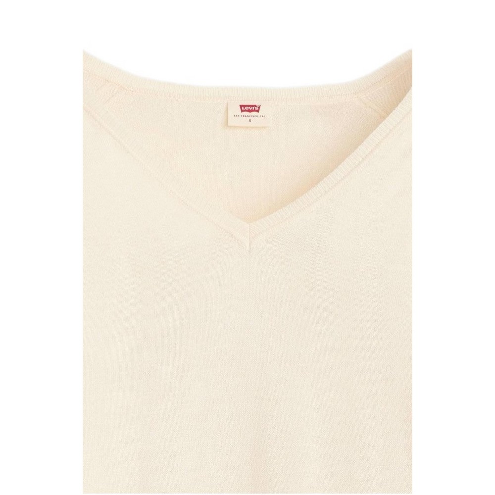 LEVIS PETAL VNECK SWEATER A85020000 ΜΠΛΟΥΖΑ ΓΥΝΑΙΚΕΙΑ OFF WHITE