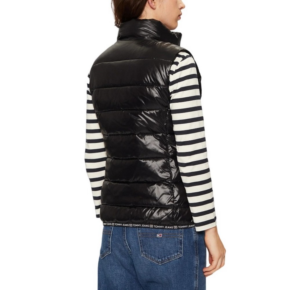 TOMMY JEANS ESSENTIAL TAPE VEST ΓΙΛΕΚΟ ΜΠΟΥΦΑΝ ΓΥΝΑΙΚΕΙΟ BLACK