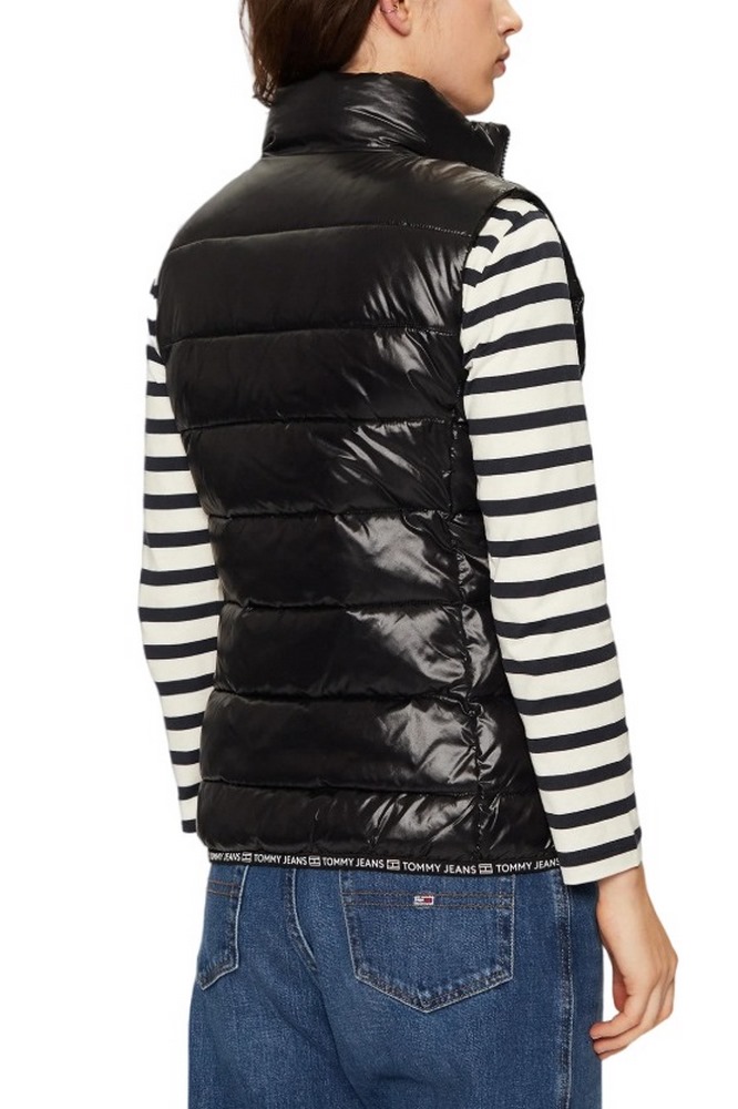 TOMMY JEANS ESSENTIAL TAPE VEST ΓΙΛΕΚΟ ΜΠΟΥΦΑΝ ΓΥΝΑΙΚΕΙΟ BLACK