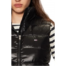 TOMMY JEANS ESSENTIAL TAPE VEST ΓΙΛΕΚΟ ΜΠΟΥΦΑΝ ΓΥΝΑΙΚΕΙΟ BLACK