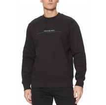 CALVIN KLEIN MINIMAL LOGO CREW NECK ΦΟΥΤΕΡ ΜΠΛΟΥΖΑ ΑΝΔΡΙΚΗ BLACK