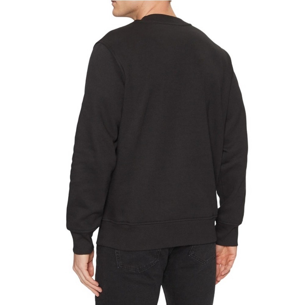 CALVIN KLEIN MINIMAL LOGO CREW NECK ΦΟΥΤΕΡ ΜΠΛΟΥΖΑ ΑΝΔΡΙΚΗ BLACK