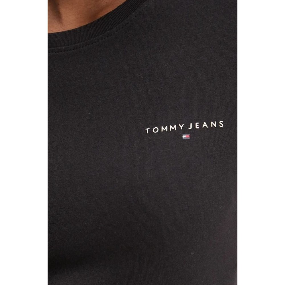 TOMMY JEANS SLIM LINEAR TEE T-SHIRT ΜΠΛΟΥΖΑ ΓΥΝΑΙΚΕΙΑ BLACK