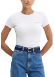 TOMMY JEANS SLIM LINEAR TEE T-SHIRT ΜΠΛΟΥΖΑ ΓΥΝΑΙΚΕΙΑ WHITE