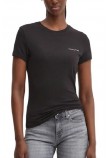 TOMMY JEANS SLIM LINEAR TEE T-SHIRT ΜΠΛΟΥΖΑ ΓΥΝΑΙΚΕΙΑ BLACK