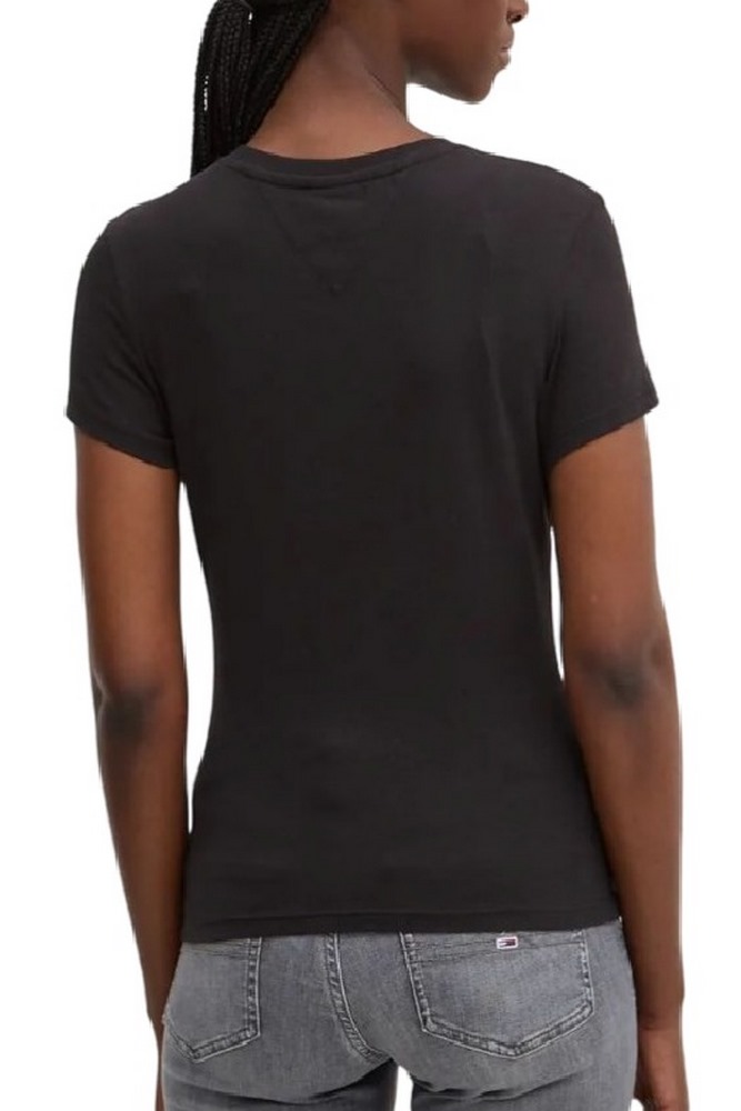 TOMMY JEANS SLIM LINEAR TEE T-SHIRT ΜΠΛΟΥΖΑ ΓΥΝΑΙΚΕΙΑ BLACK